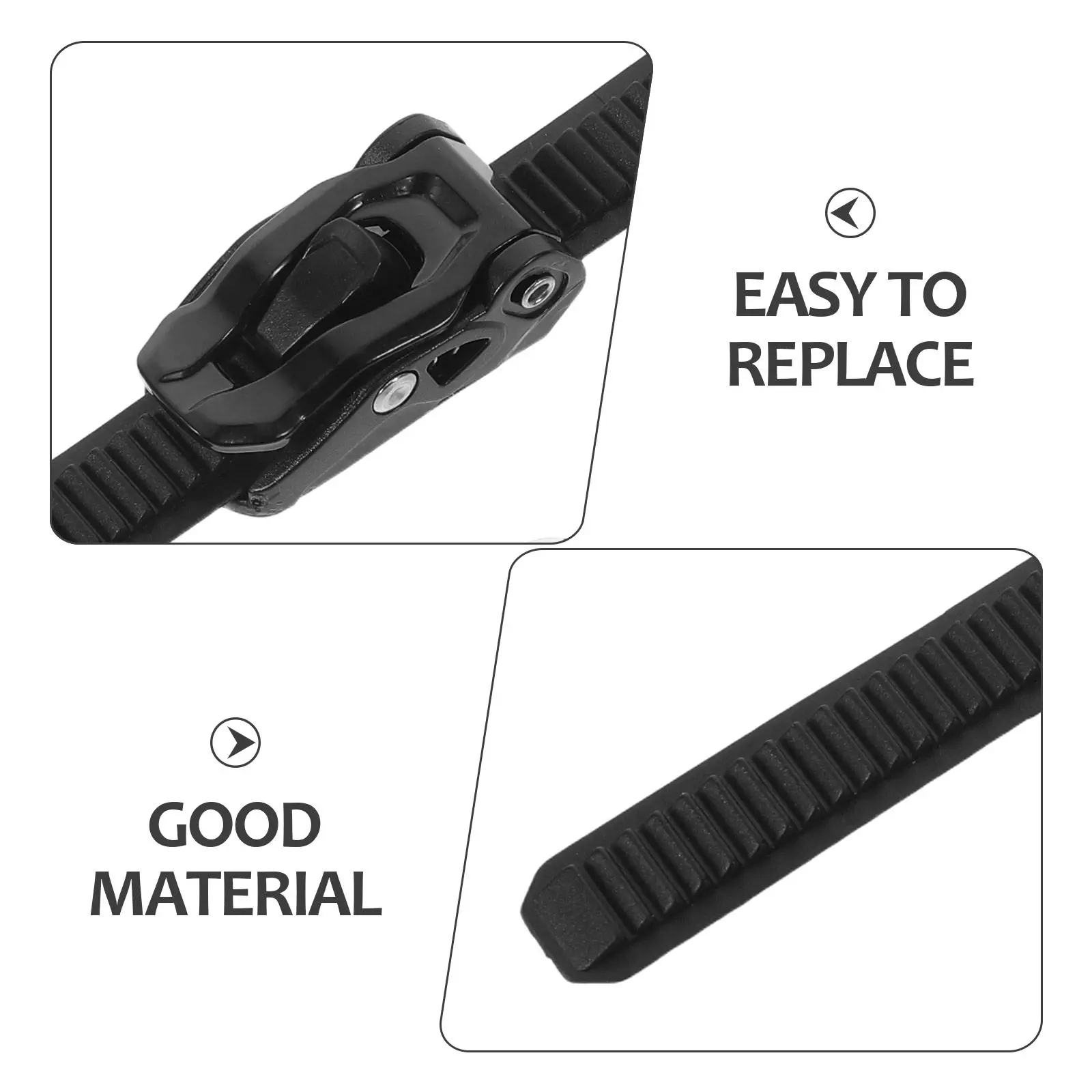 2Sets Inline Skate Strap Replacement Roller Skate Buckle Energy Buckle Strap Adjustable Comfort Secure Roller Skating