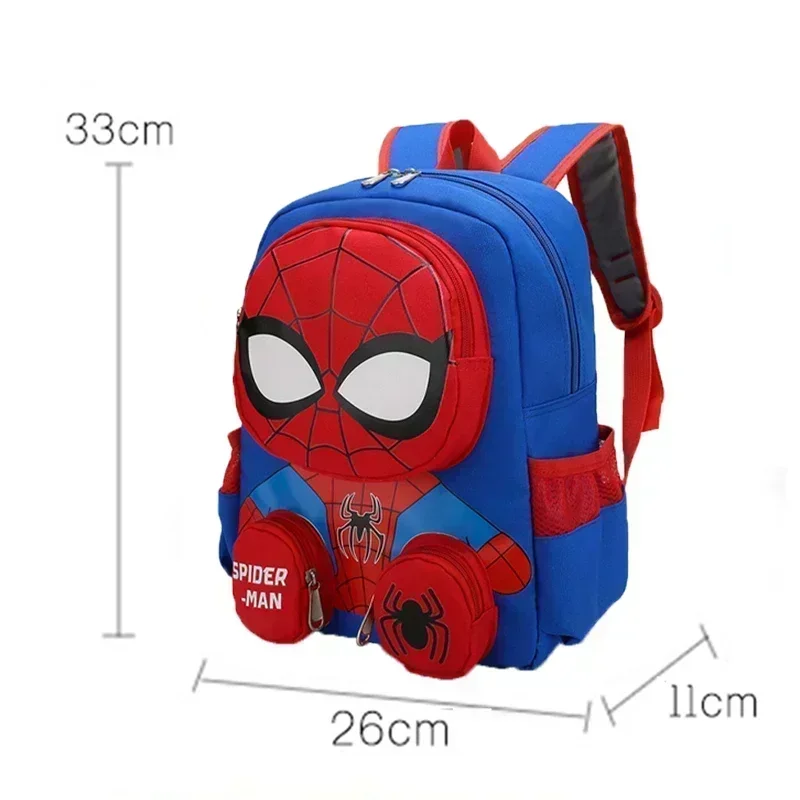 Spiderman Backpacks Super Heroes Student School Bag Cartoon 3d Stereo Kindergarten Backpack Children\'s Travel Bag Birthday Gift