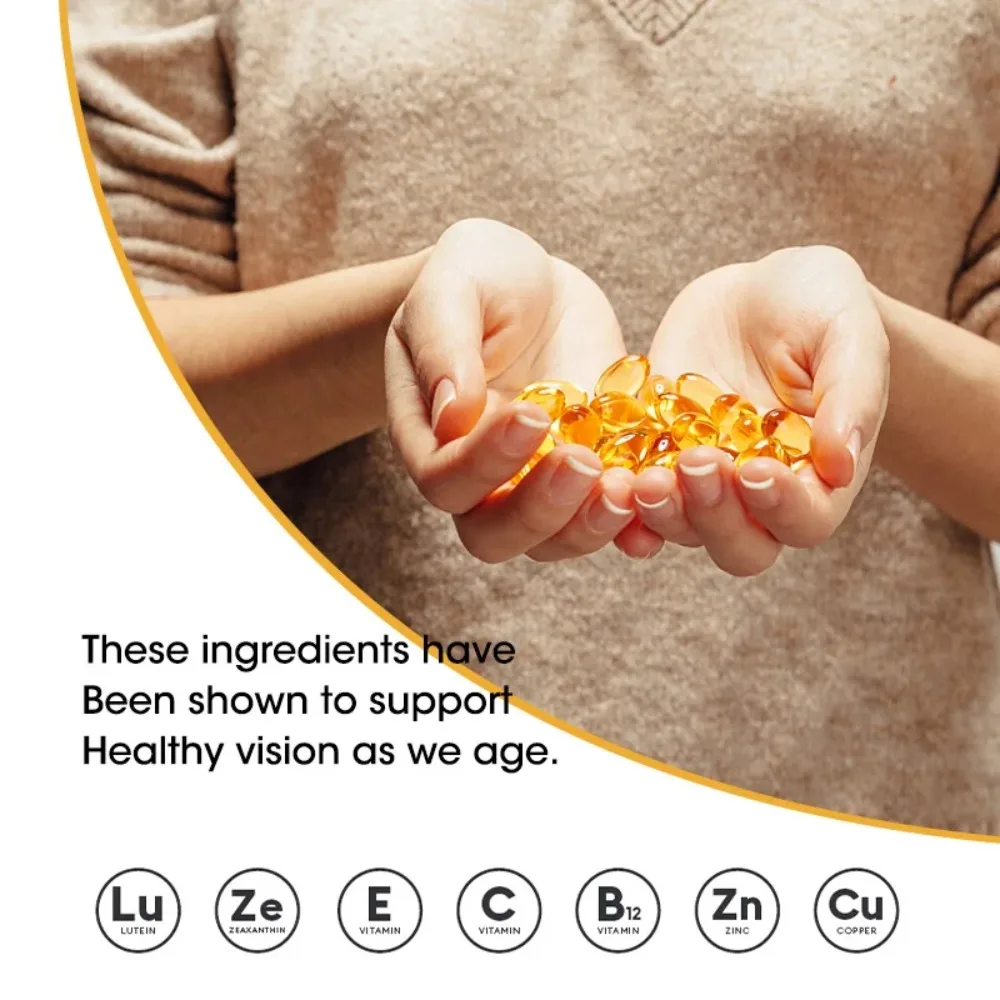 Eye Vitamins Lutein Capsules Zeaxanthin & Lutein Extract Supports Eye Strain Dry Eyes and Vision Health Lutein Mixture