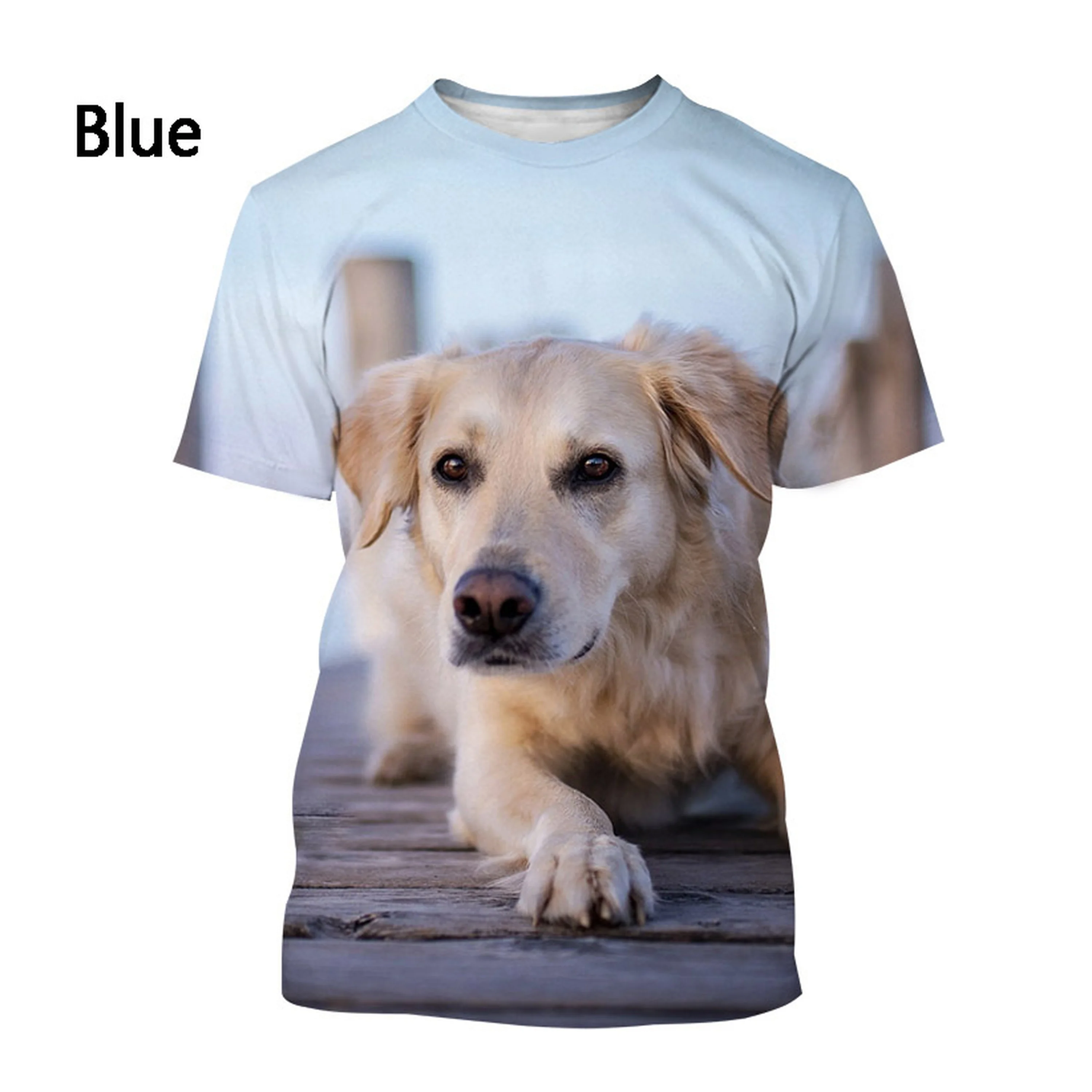 New Fashion Labrador Retriever 3D Printing T-Shirt Men Women Summer Casual Short Sleeve Pet Dog Shirt Top