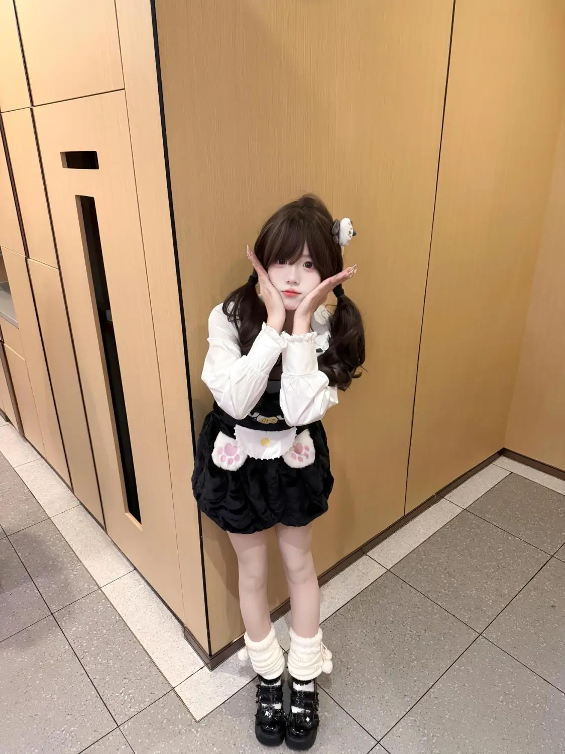 Zimowe Japońskie Słodkie Eleganckie Komplety Dwuczęściowe Damskie Y2k z Kapturem Urocze Retro Mini Spodnie Garnitur Damski Nadruk Szykowny Koreański Popularny Strój