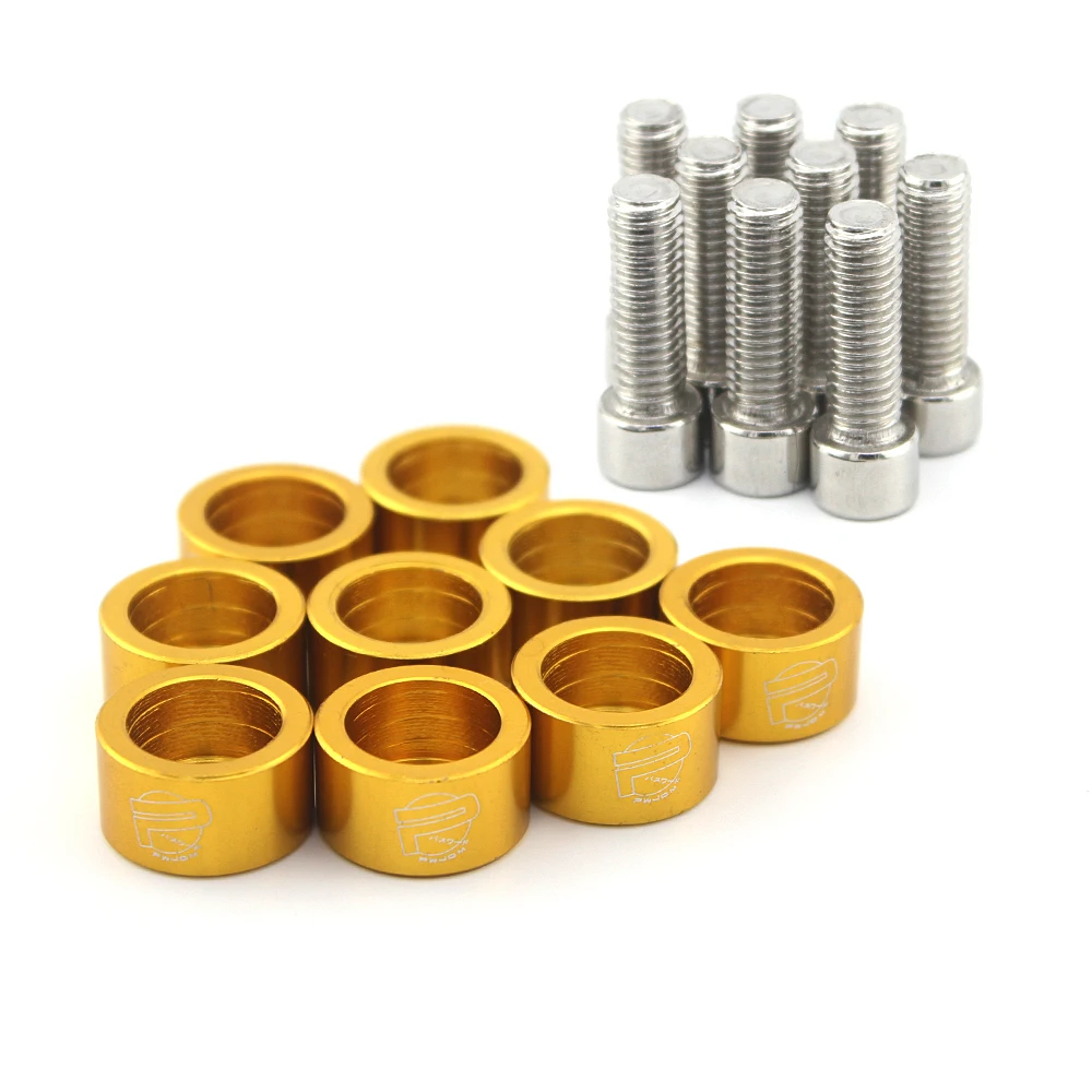 9 Pcs JDM M8 Aluminum Fender Washers and Bolt for Honda EK EG Air Inlet Manifold Engine