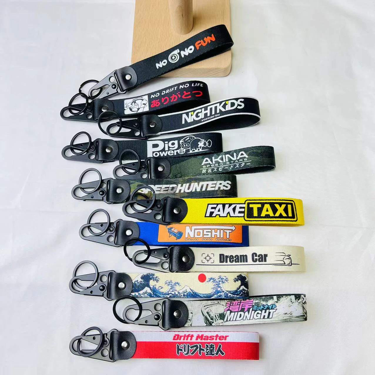 Автомобильный брелок JDM, аниме-брелок, нейлоновый короткий ремешок для начальной D NIGHT KIDS Drift Master MIDNIGHT SPEED HUNTERS, автоаксессуары