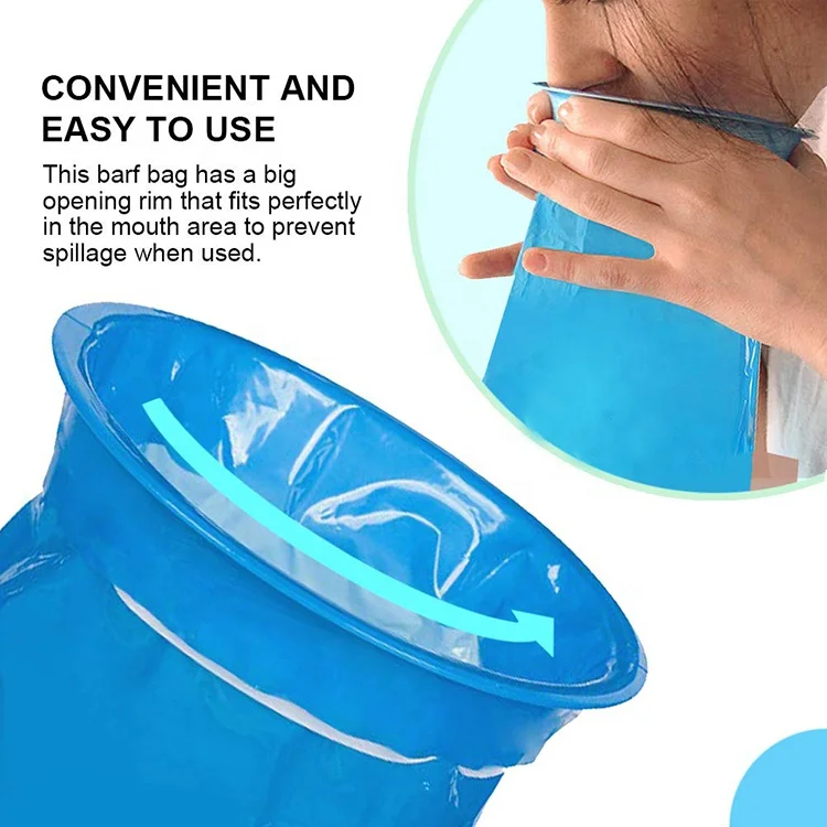 Disposable1000ML Portable Car Disposable Travel Airplane Motion Sickness Nausea Vomit Cleaning Bag Eco-Friendly Plastic Bag