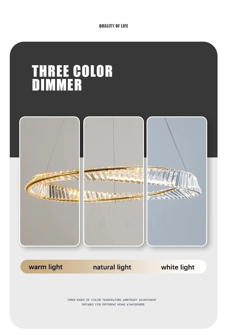 Modern Crystal Led Chandelier For Dining Room Living Room Kitchen Bedroom Ceiling Pendant Lamp Gold Remote Control Hanging Light
