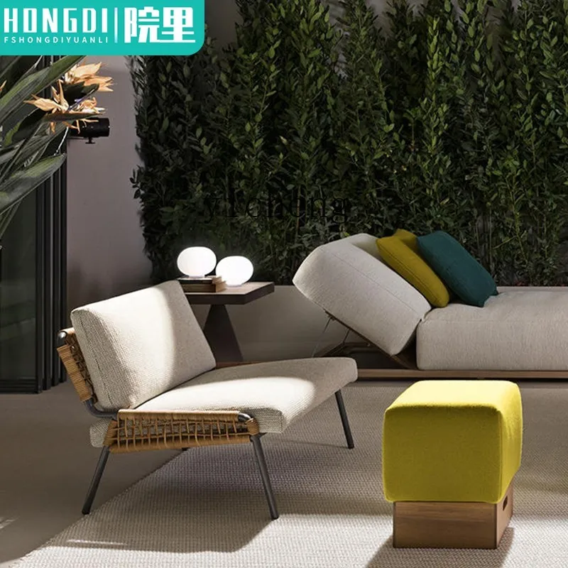 

FY outdoor sofa chair balcony single rattan chair woven garden casual rattan chair