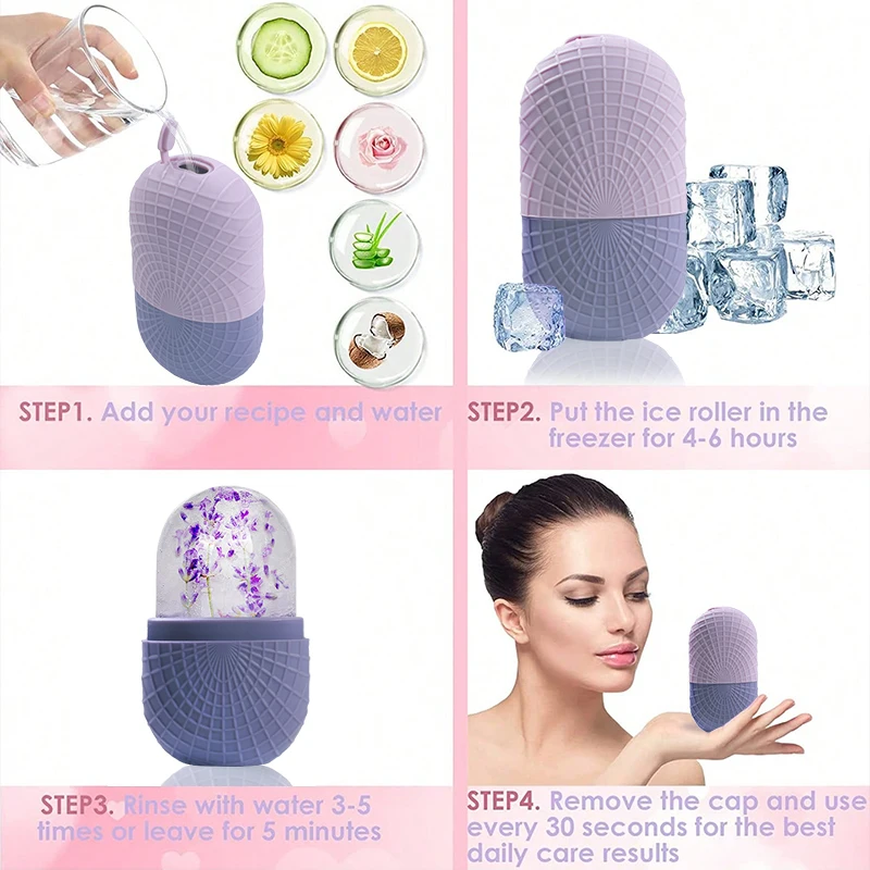 Silicone Ice Cube Trays Beauty Lifting Ice Ball Face Massager Contouring Eye Roller Facial Treatment Reduce Acne Skin Care Tool