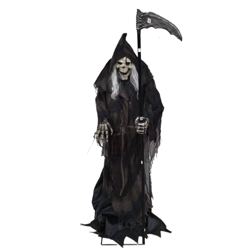 

Front flapping sickle reaper halloween props secret room escape haunted house mall bar decoration