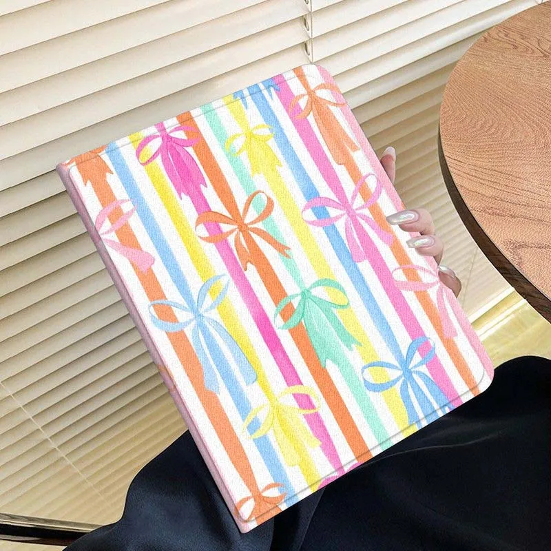 

Butterfly Color Pink color Bow For Samsung Galaxy Tab S7 S8 S9 S10 11 12.4 13.1 FE Plus Lite Inch Cover Tablet Case