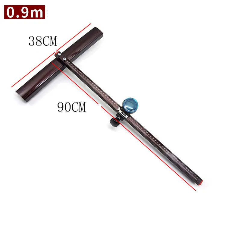 90/80/60CM Double-head Glass Tile Pushing Knife T-type Ceramic Tile Cutting Tool with Delimiter Glass Cutter Rock Tile Cutting