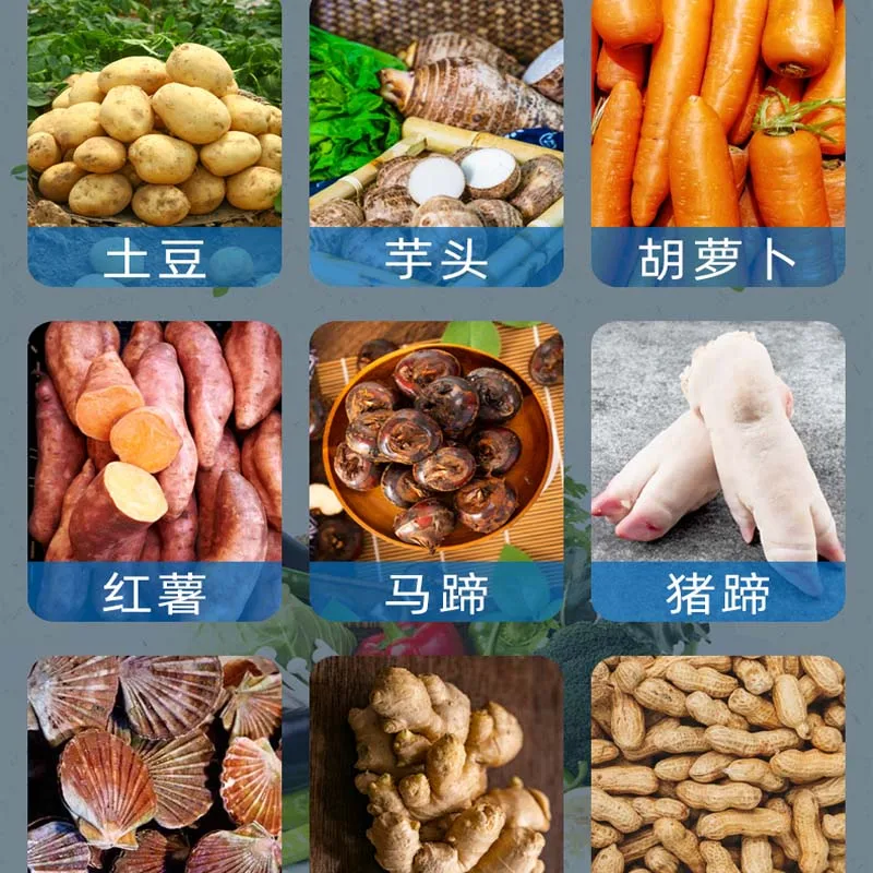 آلة تقشير الكسافا الأوتوماتيكية بالكامل آلة تنظيف وتقشير فجل الزنجبيل والبطاطس