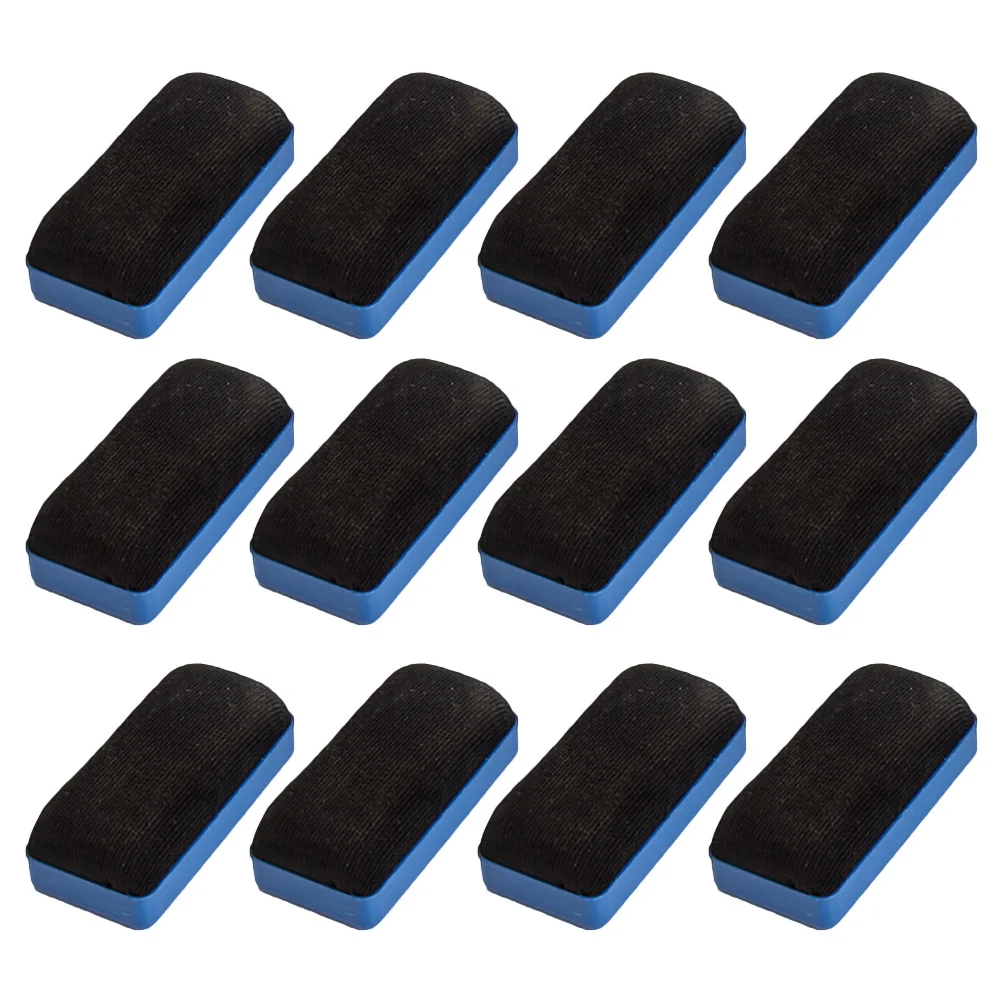 12Pcs Washable Flannel Whiteboard Eraser Magnet Attached for Convenient Storage Streak Free Erasing Performance Office School