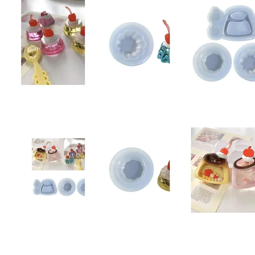 Geometry Cherry Ornament Resin Casting Silicone Mold Woman Keychain Decor Pendant Mold for DIY Crafts