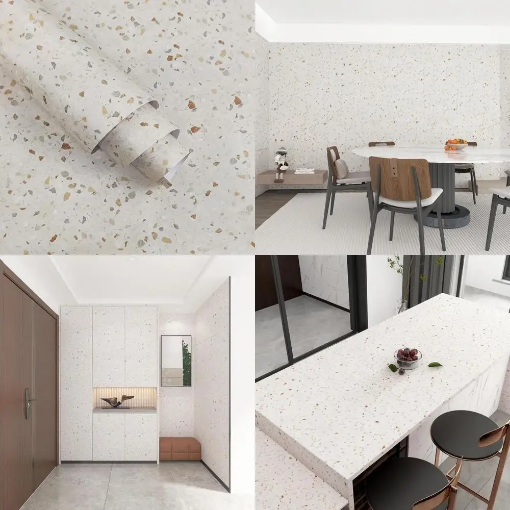 

Colorful Granite Terrazzo Contact Paper - Large Size Self-Adhesive Waterproof Marble Wallpaper Peel and Stick for Walls