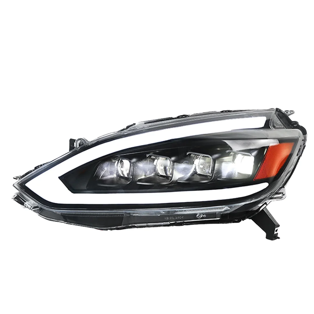 New 4 Projector Lens LED Headlight for 2016 2019 12V H7 Bulb Car Front Lamps Assembly