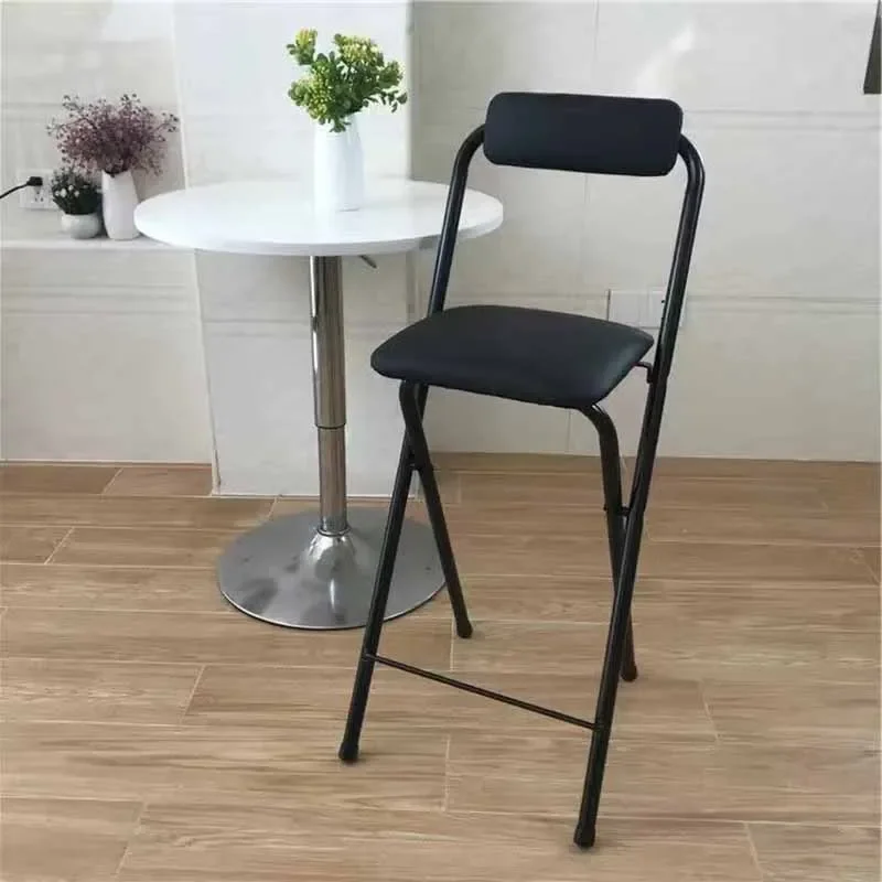 Witte hoge opvouwbare moderne minimalistische kapper barstoel kantoor metalen buitencomputerstoel gaming silla bar barmeubilair