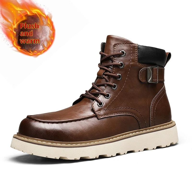 

Winter Warm Men's Casual Boots, Multi-functional Retro Anti-slip and Wear-resistant Outdoor Boots, High-quality Snow Boots