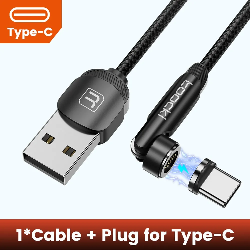 Toocki drehen magnetisches USB Typ C Kabel für iPhone 12 x Xiaomi Schnell ladegerät Micro USB Typ C Magnet Ladekabel Datenkabel