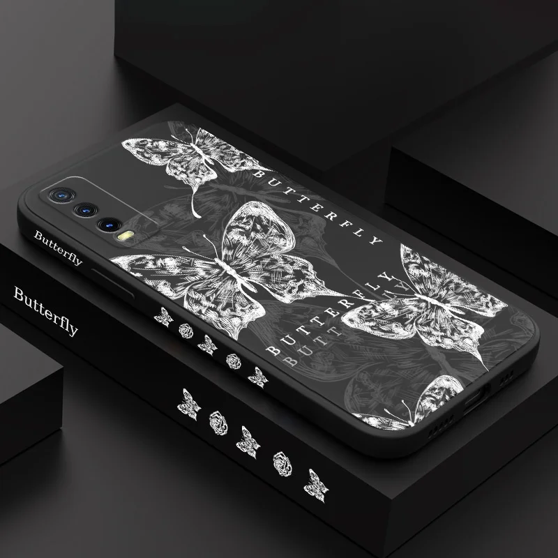 

Brush Butterfly Case For VIVO Y20 Y20i Y20S Y33T Y35 Y22 Y11 Y12i Y12 Y12S Y15 Y21 Y21T V25 V23 V23E V21 V20 S1 Pro 5G