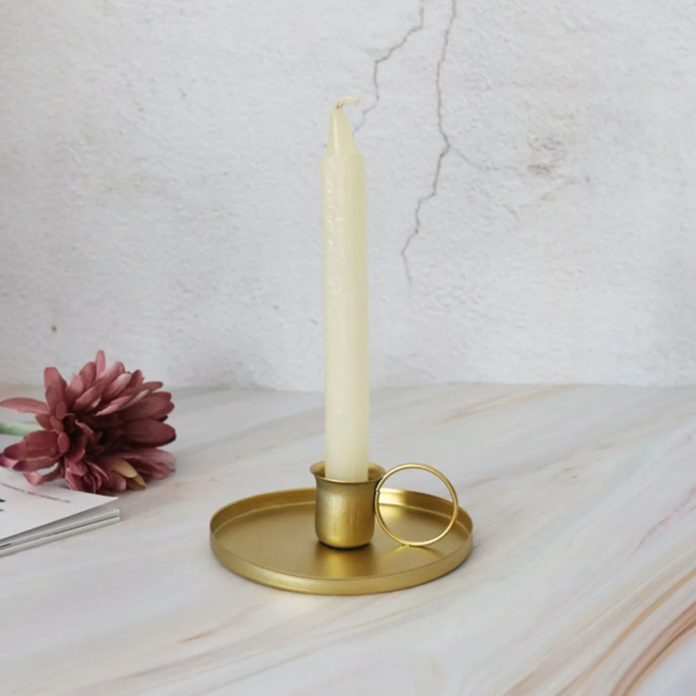 

1Pcs Metal Stand Retro Ironwork Candleholder for Home Wedding Party Decoration Vintage Decorative Candlestick Household