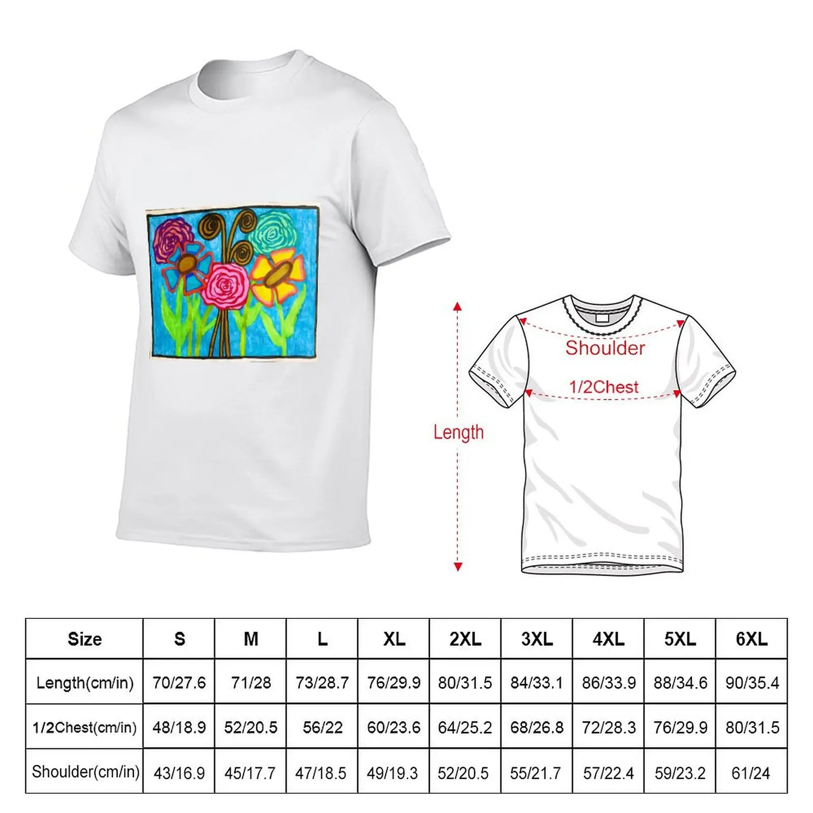 Dahlias and Daisies and Monkey Tails T-Shirt Construction Work Tee Shirt