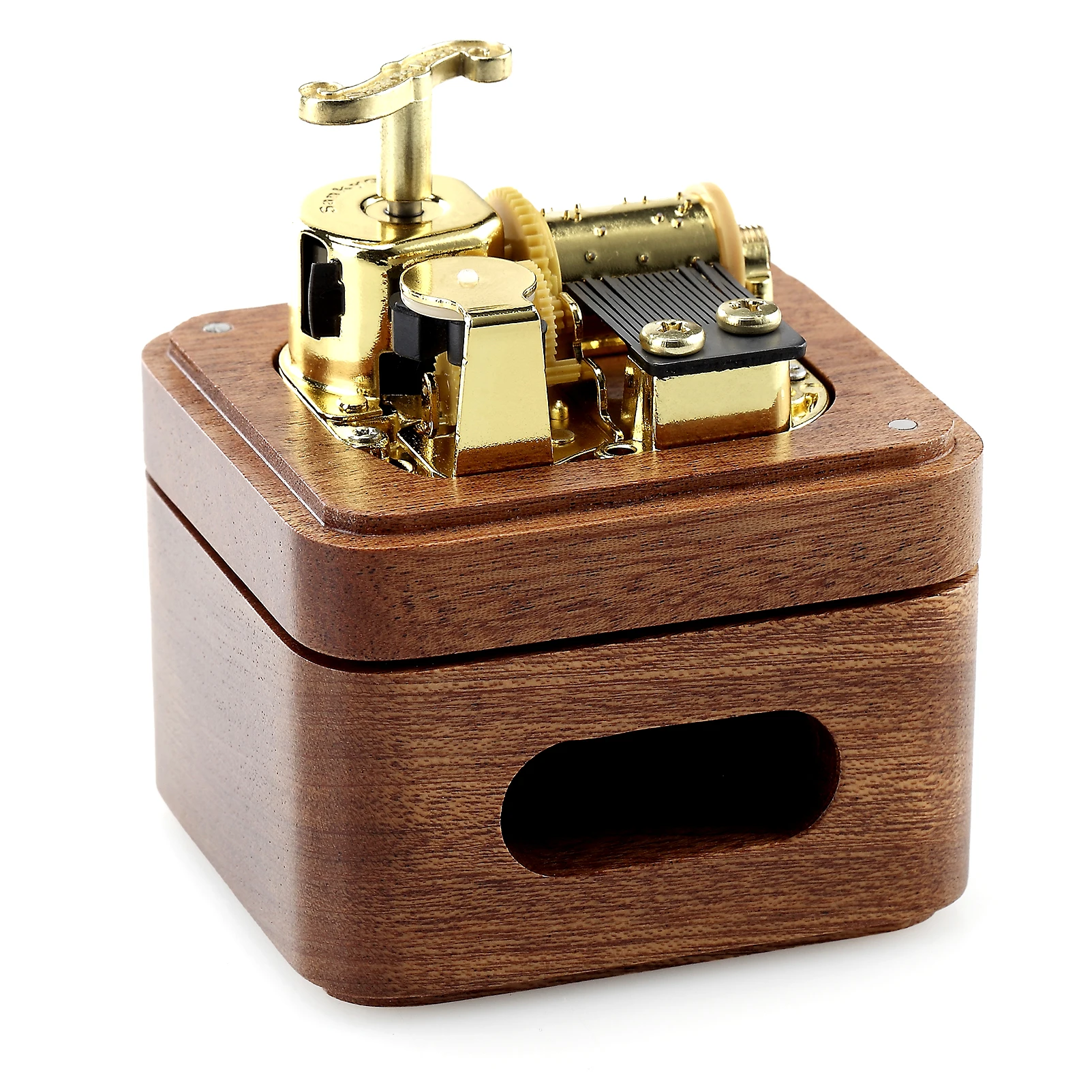 

SOFTALK Wooden Music Box 18 Tones Sapele Musical Box Game Theme Song Tori No Uta City in The Sky Birthday Present Children's Day