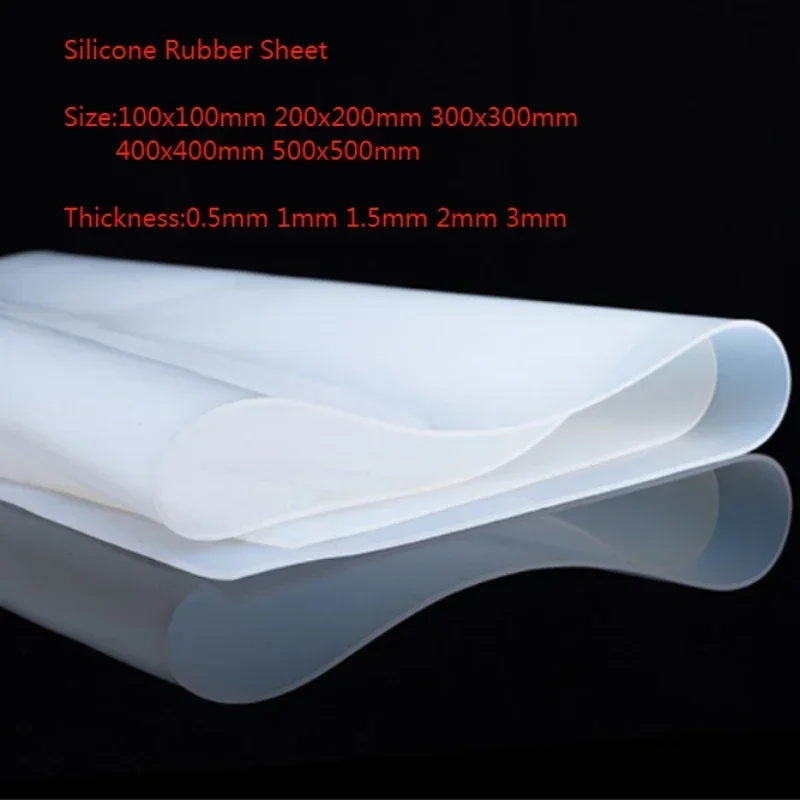 Food Grade Transparent Silicone Rubber Sheet High Temperature Resistance  Silica Gel Plate Thickness 0.5mm 1mm 1.5mm 2mm 2.5-3mm