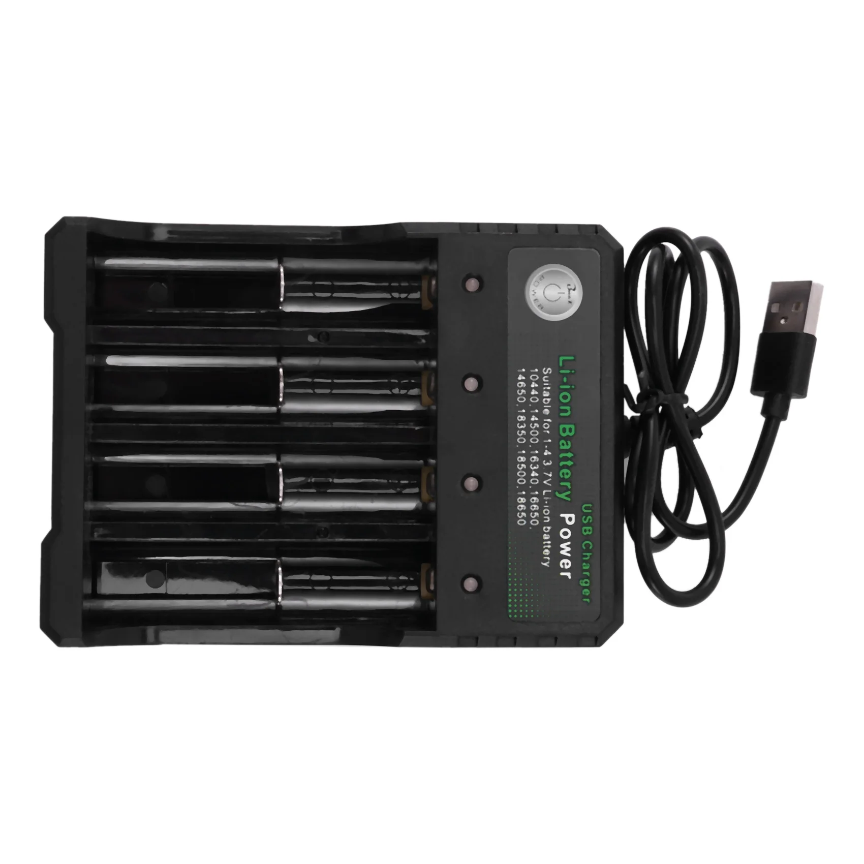 Rechargeable 4-Slot Battery Charger Li-Ion Usb Smart Fast Charger For 18350 18500 18650 Battery Aaa Li-Ion Battery