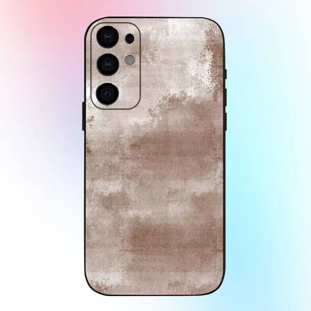 حافظة هاتف بنية بيضاء مرقطة لهاتف سامسونج S25، S24، S21، S22، S23، S30، Ultra، S20، Plus، Fe، Lite، Note، 10,9,5G غطاء أسود