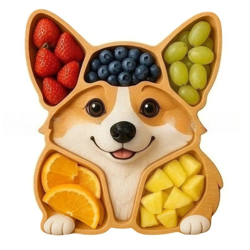 

Dog Themed Charcuterie Platter Party Home Fruit Dish Storage Dish Divided Food Dish Home Desktop Decoration Dish Fun Dog Dish