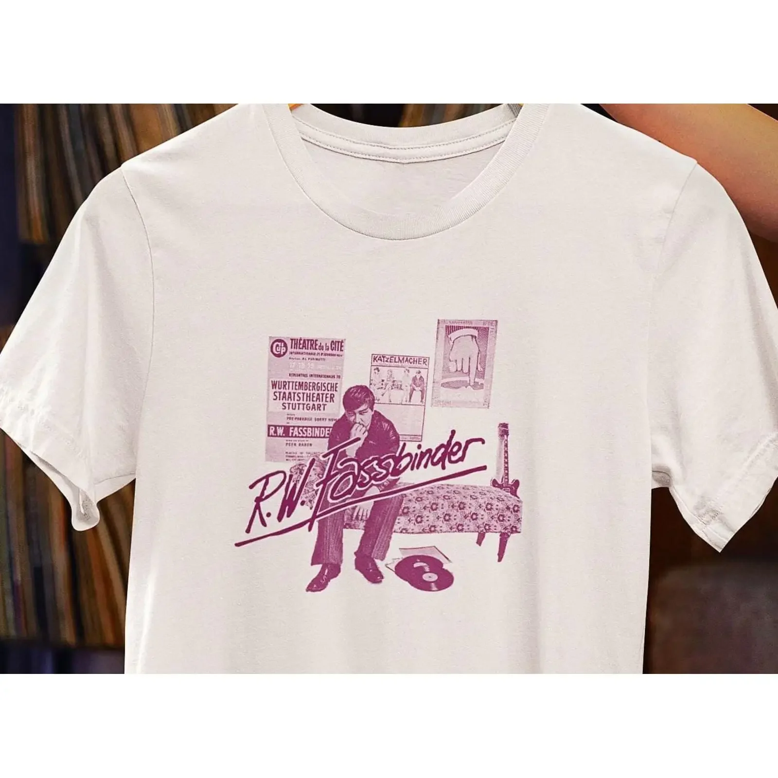 Rainer Werner Fassbinder T Shirt German New Wave Cinema vintage Washed homme Stretched Versatile graphic Unisex Casual fashion