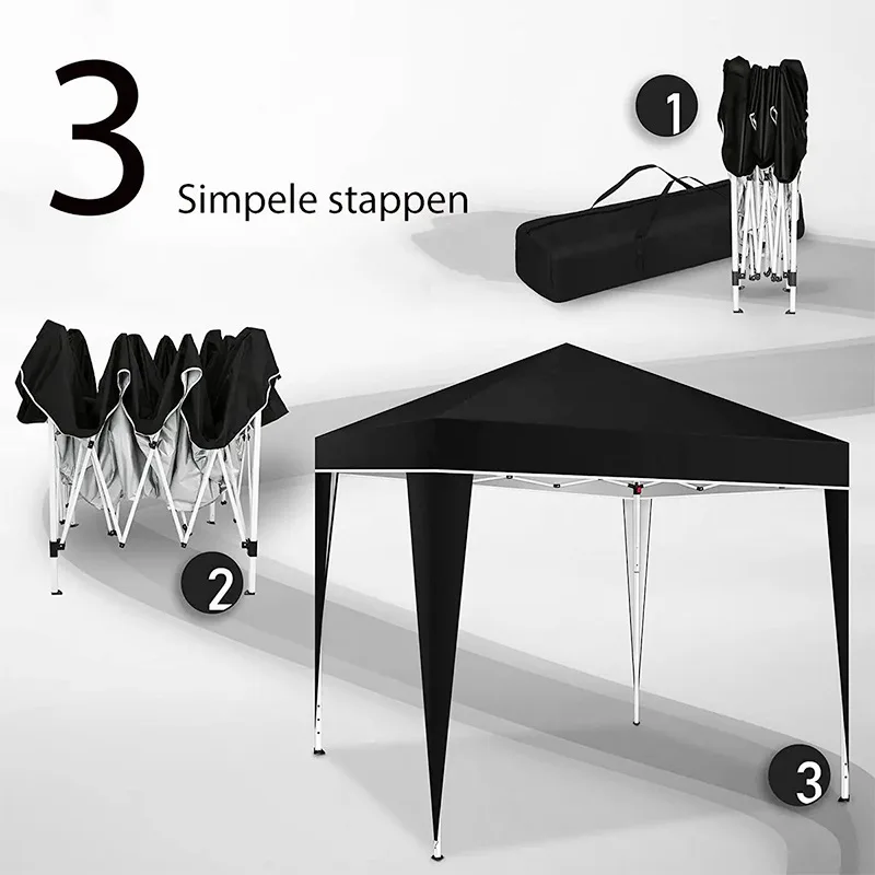 Cross-border Foreign Trade Four-corner Tent Outdoor Folding Iron Pipe Frame Oxford Fabric All Seasons Sunshade Camping