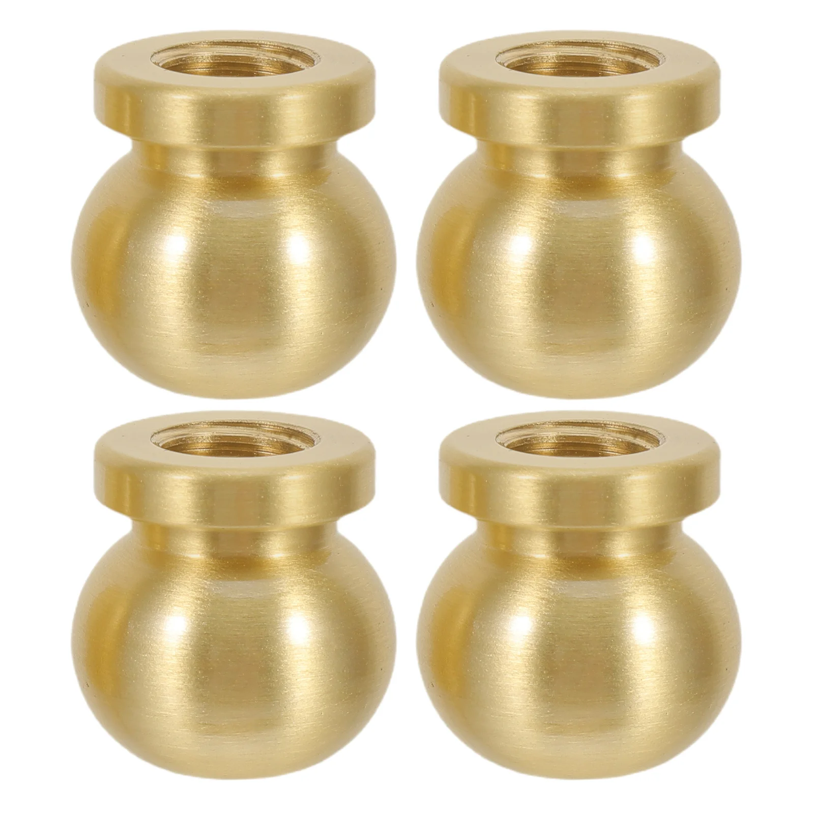 

4Pcs Brass Box Feet Polished Round Decorative Tray Legs Furniture Foot Riser for Jewelry Boxes Serving Board Display Support