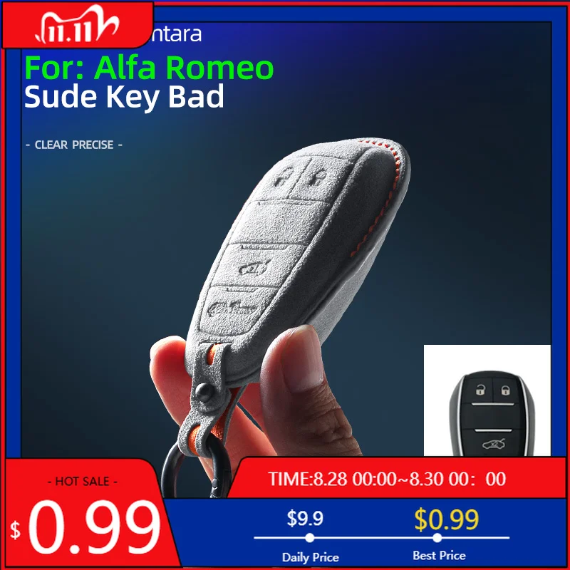 

Внутренние наклейки из алькантары, чехол для автомобильного ключа, чехол для Alfa Romeo Giulia Stelvio Mito Giulietta Brera 4C 159 GTA 147 156 Mito