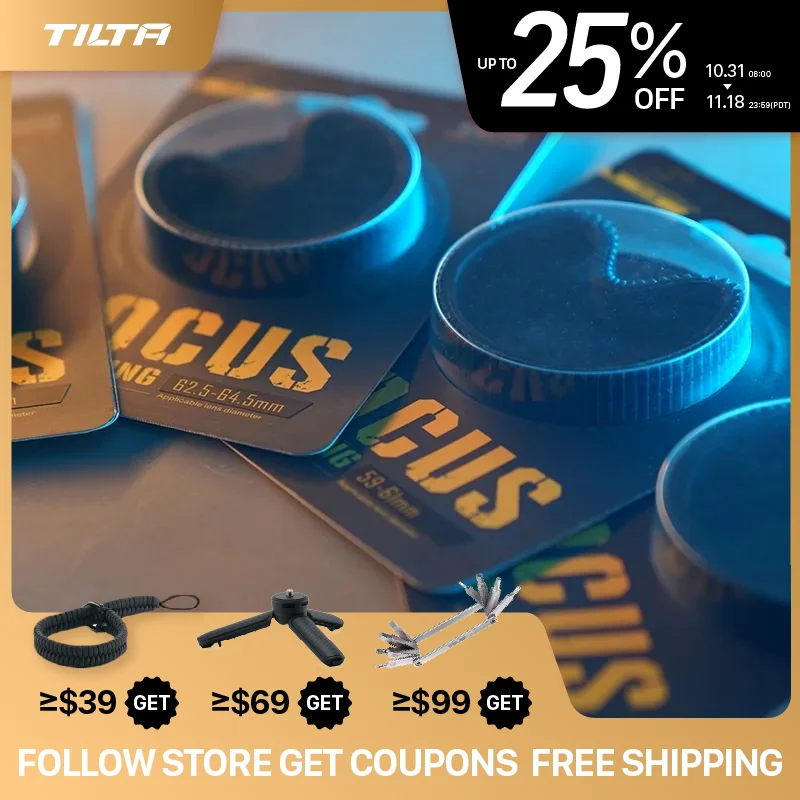 TILTA Seamless Focus Gear Ring 360 Rotation Follow Focus Ring 46.5-90 For SLR DSLR Camera Accessories Tiltaing TA-FGR PRT
