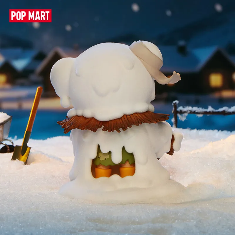 POP MART Hirono Snowman Figurine Series Whimsical Blind Box Toys Kawaii Anime Action Figure Surprise Guess Bag Mystery Box