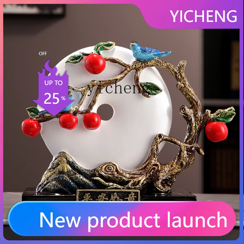 

LYY Creative Hanging Plate Ornament Modern Living Room TV Cabinet Decorative Plate Bogu Rack Ornament