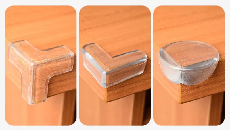 Baby Sicherheit Silikon Tisch Eckenschutz Möbel Kantenschutz Abdeckung Transparent Kinder Anti Kollision Kantenschutz – Detail 2