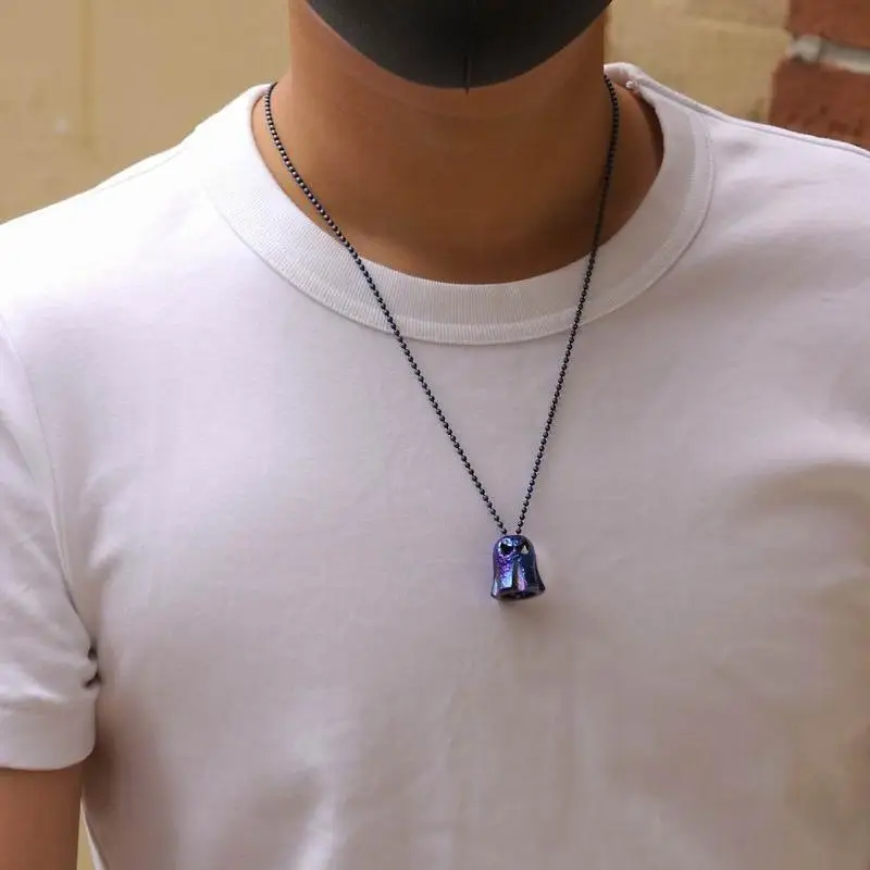 دمشق التيتانيوم شبح سكين الحبل حبة Paracord قلادة قلادة سوار حبة EDC