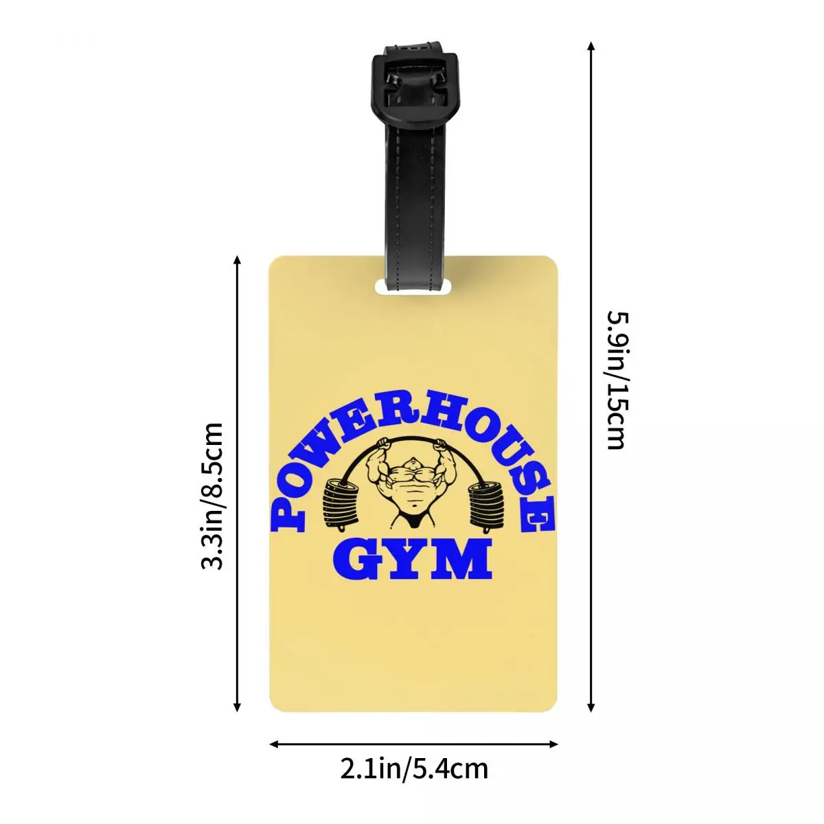 Powerhouse Gym Luggage Tags for Suitcases Bodybuilding Fitness Privacy Cover ID Label