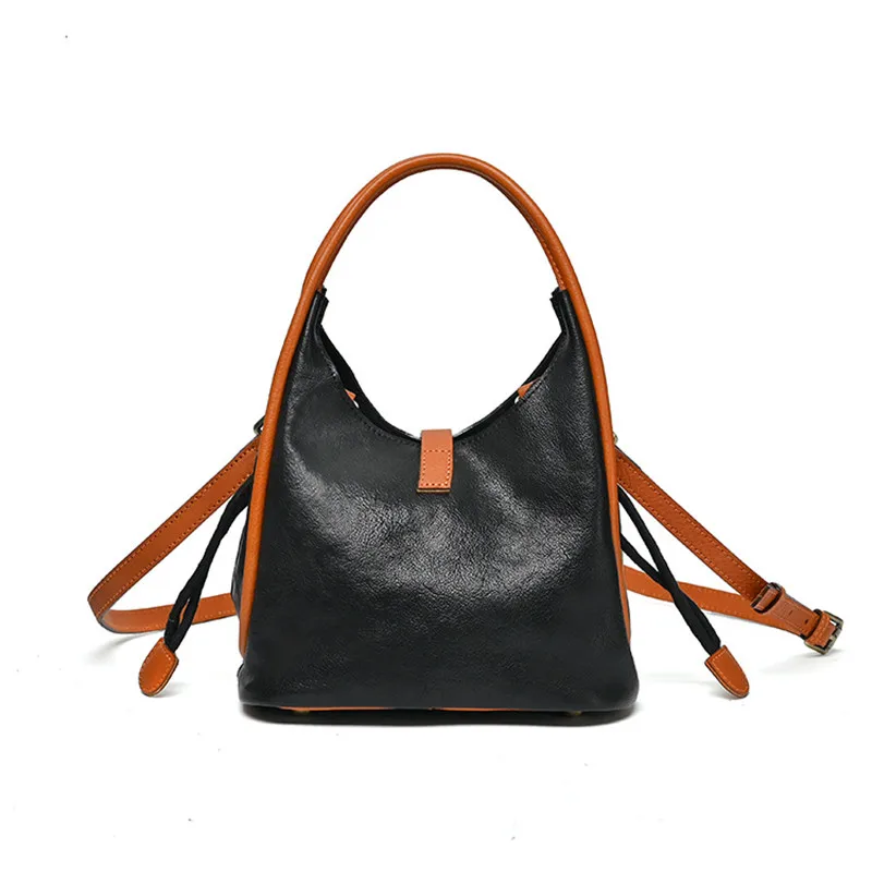 Genuine Leather Mini WOMEN'S handbag vintage leather shoulder crossbody bag fashion chain female messenger bag