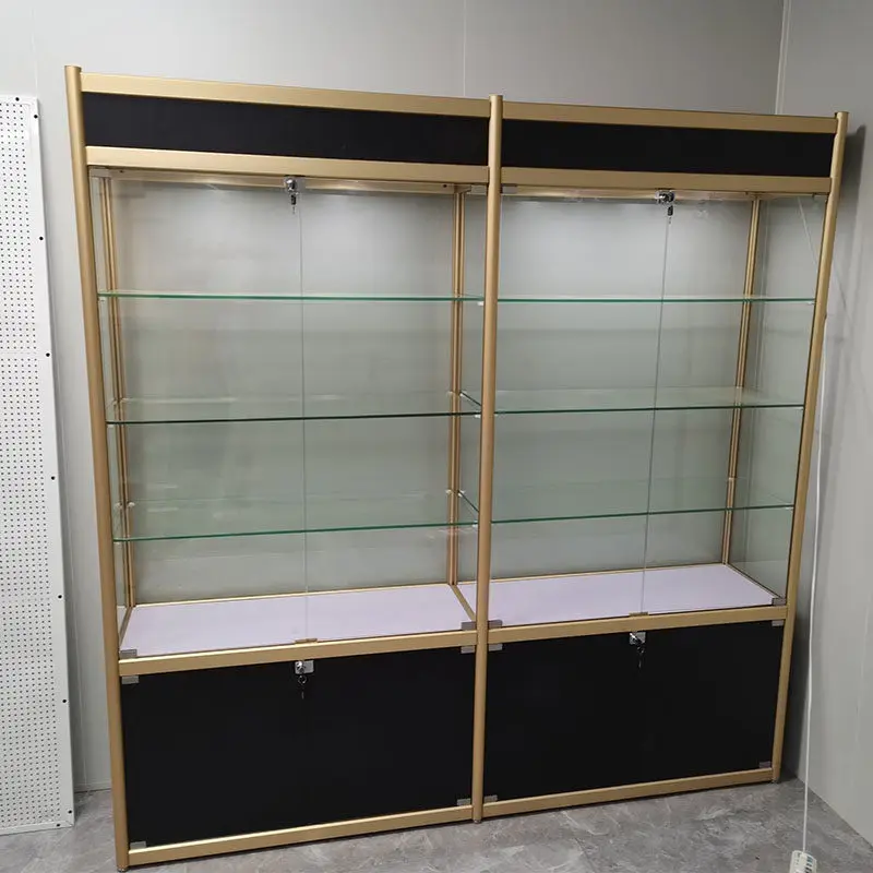 Customized glass display cabinet transparent gift sample display cabinet figure model product prize cosmetics shelf