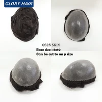 Oferta de Liquidación OS28-Skin, Tupé con 130% de Densidad, Precio con Descuento, Unidad Capilar, Prótesis Capilar Masculina, Peluca con Doble Nudo, Tupé para Hombre