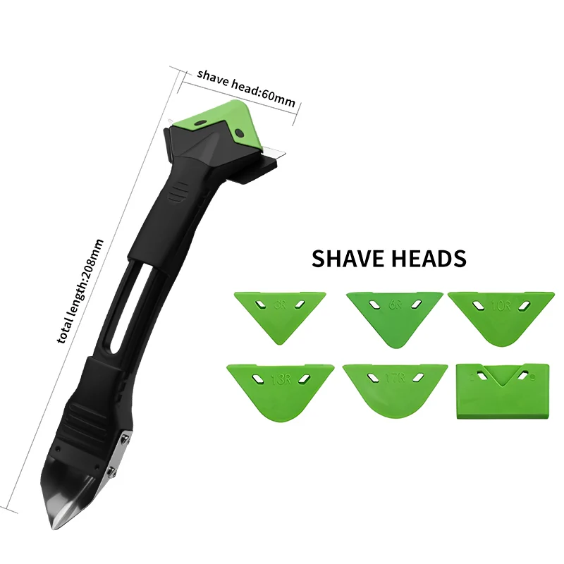 

Набор инструментов для удаления и разглаживания силиконового герметика 6 в 1: скребок для пола, инструмент для затирки швов, набор угловых скребков для стекольного клея, аксессуары