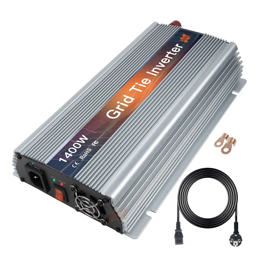 1400W 10.5-50VDC Solar Grid Connected Micro Inverter, MPPT Pure Sine Wave Converter, Suitable for High-power Solar Panels