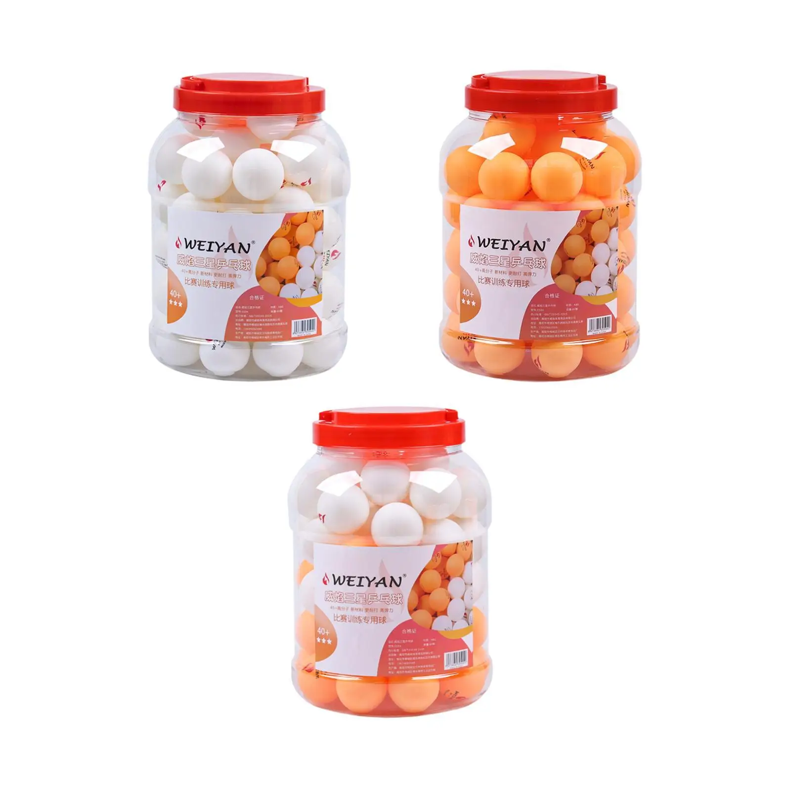 60x Pong Balls Competition 40mm for Outdoor Recreational Play Indoor