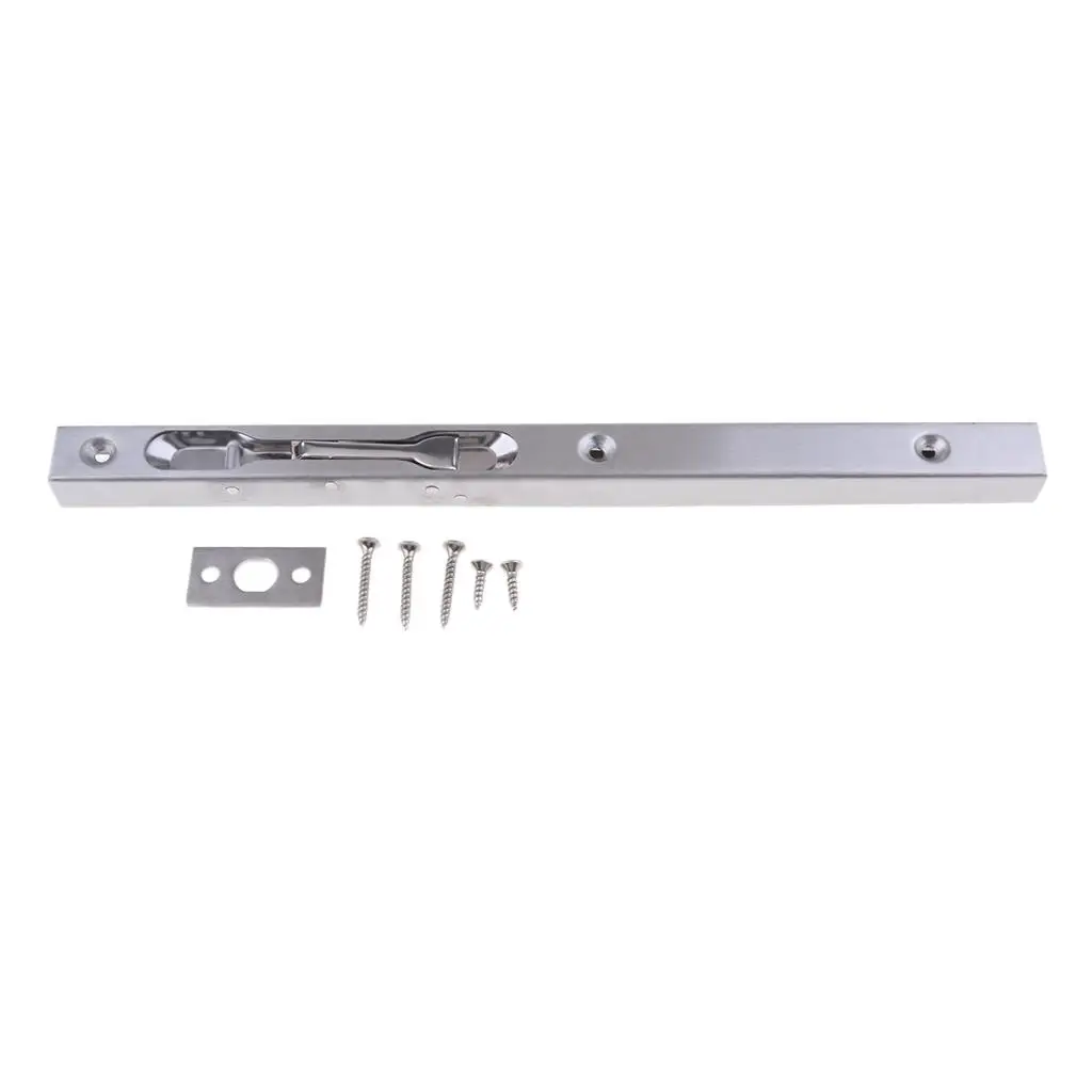 12inch Stainless Steel Door Slide Bolt Lock Flush Bolt Latch Security Latch