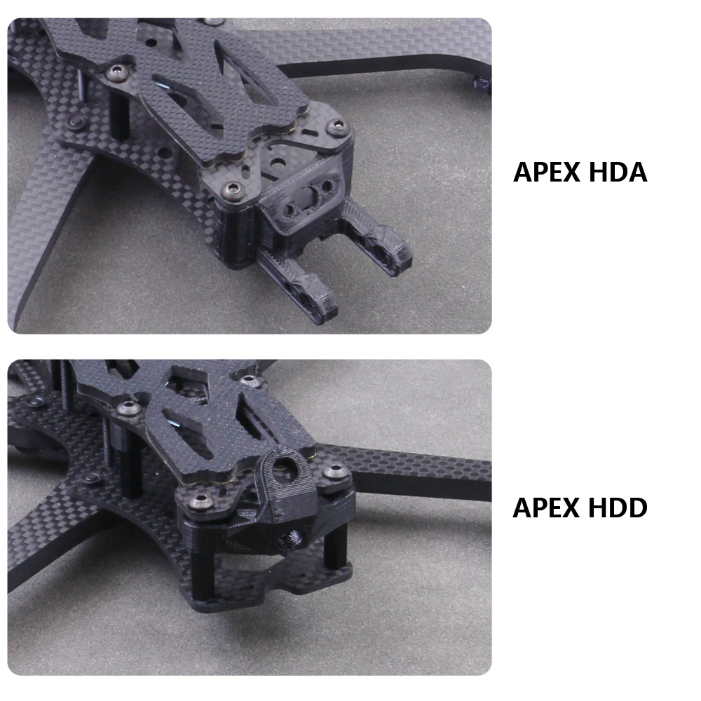 APEX HD Carbon-Faser FPV-Rahmen Freestyle 5/6/7 Zoll Renndrohnen-Teile für 19/20mm Kamera | DJI Air Unit/VISTA VTX Kit/Analog – Detail 4