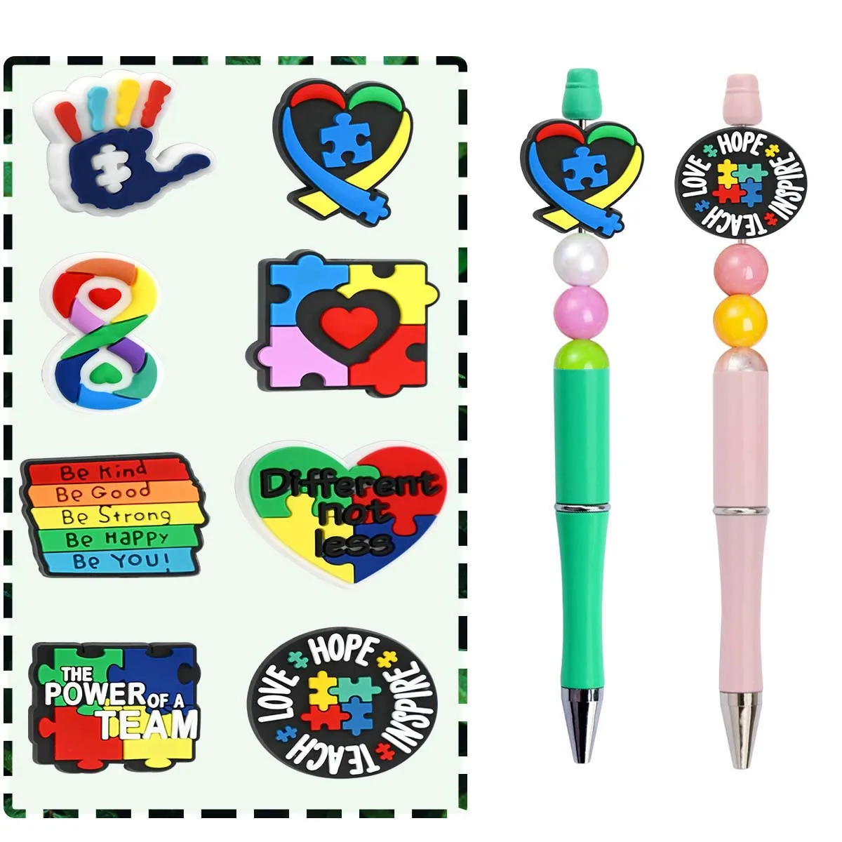 

10 шт. силиконовых бусин, новые бусины для аутистов, для изготовления украшений, брелоков, браслетов из бусин, модных ювелирных изделий