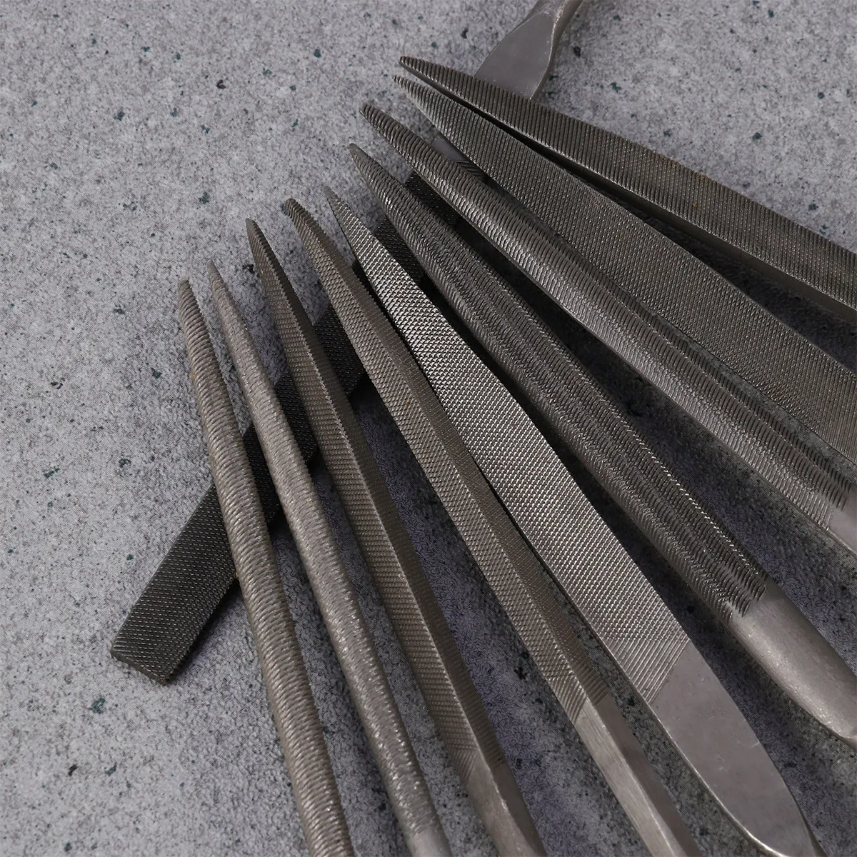 Woodworking Files And Rasps - 10 Stück 140x3mm Nadelfeilen-Set mit Kunststoffgriff,